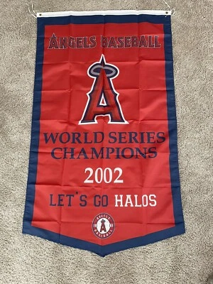 Anaheim Angels 2002 World Series Champions Banner/Flag 3’ x 5’ - Image 1 of 2