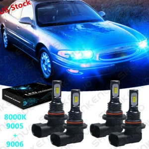 Combo de bombillas LED de haz alto/bajo para Buick LeSabre 2000-2005 - 4 piezas 8000K - Imagen 1 de 8