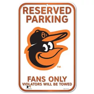 Baltimore Orioles 11" x 17" Reserved Parking Plastic Sign - MLB - Picture 1 of 1