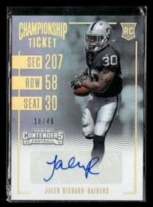 2016 Panini Contenders Jalen Richard Championship Ticket Auto /49 #293 U7083 - Picture 1 of 2