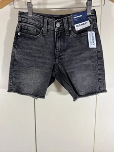 Old Navy Shorts Girls Black Size 8 Bermuda High Rise   Denim 6” Inseam - Picture 1 of 13