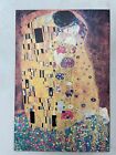 Der Kuss von Gustav Klimt - Holzhalterung.