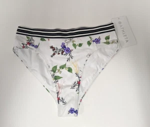 Athleta Womens Size Small Gold Coast Floral Bottom Swimwear Mid Rise Waist - Picture 1 of 7