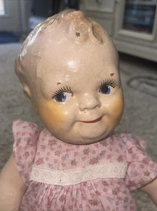 ANTIQUE 1920s CAMEO SCOOTLES 16" COMPOSITION KEWPIE DOLL - Picture 1 of 11