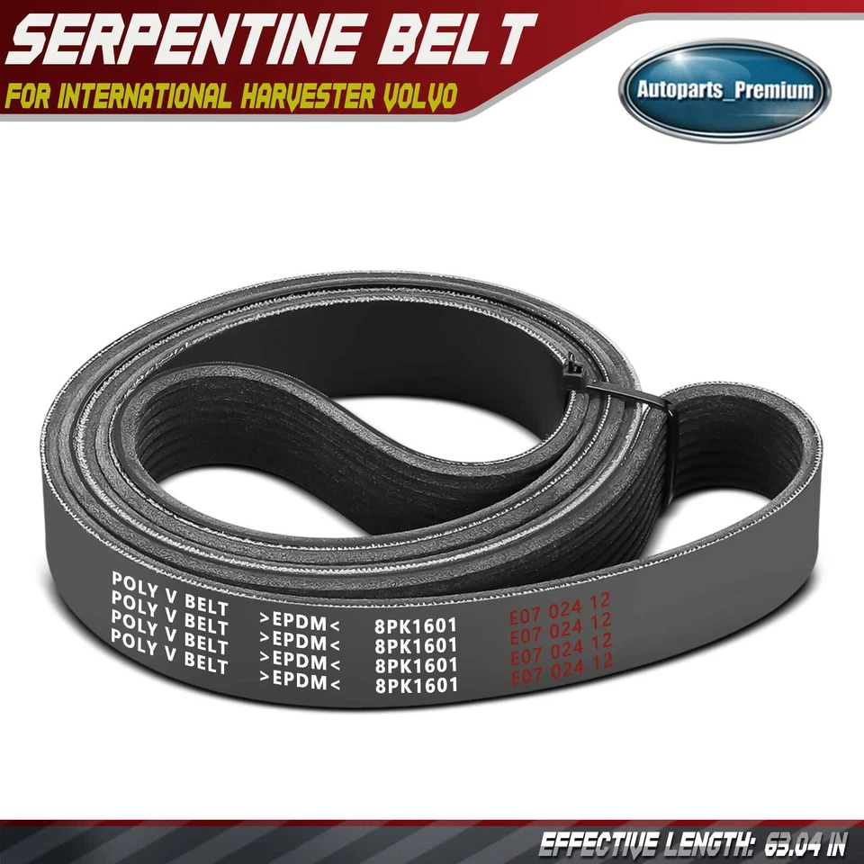 Cinturón serpentino 63,04 pulgadas para cosechadora internacional Volvo VAH Mack Blue Bird Foto 1 de 4