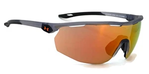 New Under Armour GAMETIME Sunglasses | Matte Transparent Grey / Orange ML Lens - Picture 1 of 6