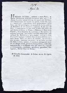 1808 Pamphlet Announcing End Napoleon Occupation of Portugal - Picture 1 of 4