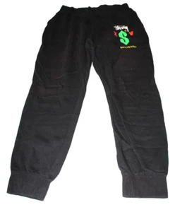 Stussy XV Believe! Pantalones de Sudadera Negros Talla Grande Para Hombre Correr Moda Difícil de Dificultar - Imagen 1 de 12
