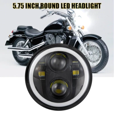 Светодиодная фара дальнего/ближнего света 5,75 дюйма 5-3/4 дюйма для Honda Rebel 250 450 Shadow 1100 - Изображение 1 из 4
