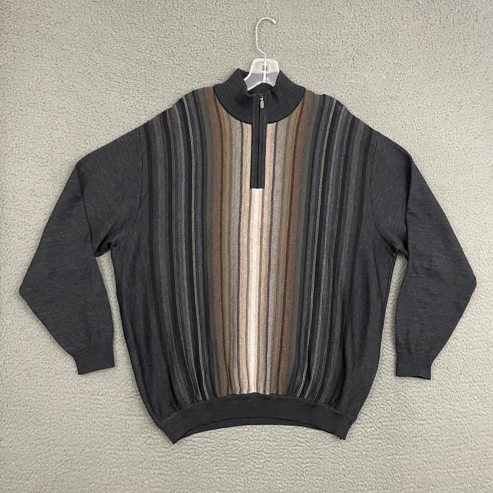 Vintage St. Croix x Patrick James Sweater Mens 2XL Multicolor Wool Blend Striped - Image 1 of 4
