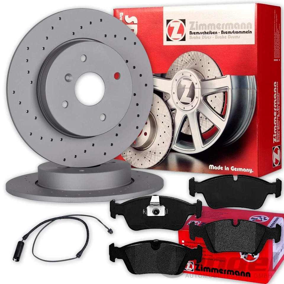 ZIMMERMANN Perforé Disques 286mm + Revêtements Avant Convient pour BMW 3er E36+ - Photo 1/4