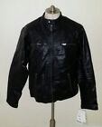 NWT Genuine Lamb Leather Black Jacket Slim Biker Cafe Racer Motorcycle Men M / L