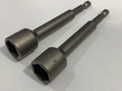 New 9/16" NUT DRIVER w/ Quick Release Hex Shank Lot of 2 FREE SHIPPING - Image 1 of 4