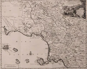 1723 Peter Van der Aa Mappa Terra Laboris Olim Campania Felix Napoli Pozzuoli - Foto 1 di 7