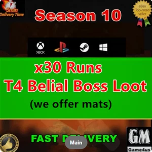 Diablo 4 Season 10 🔥x30 Runs Belial Boss Carry Torment 4 Loot 🩸we offer mats - Picture 1 of 1