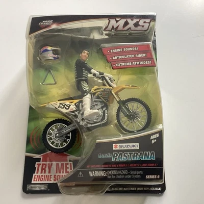 JAKKS MXS Travis Pastrana #199 Toy MX Motocross Suzuki 2010 raro Foto 1 de 4