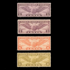 US MINT Stamps MH Sc C12 C16 C19 & MNH C17 Air Mail Complete Set CV$22 - Picture 1 of 2