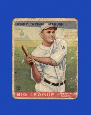 Goudey Set-Break 1933 # 47 Heinie Manush baja calidad (relleno) *GMCARDS* Foto 1 de 2