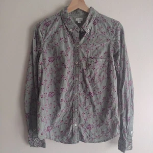 Camisa Anthropologie Odille Bordada Guinga 8 Algodón Calce Ajustado Blusa - Imagen 1 de 11