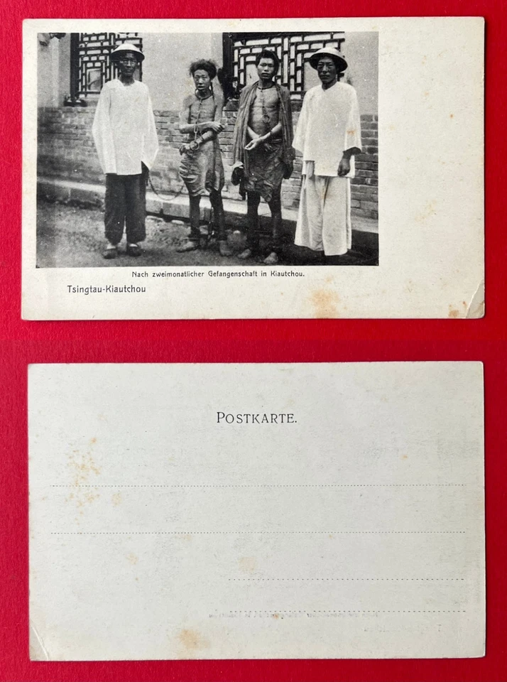 AK Dt. Kolonien CHINA um 1903 Tsingtau - Kiautchou Typen Gefangene   ( 161876 - Bild 1 von 1