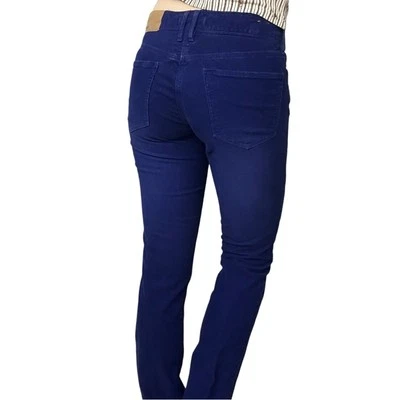 Pantalones de pana Madewell azul real riel recto algodón para mujer informales talla 27 Foto 1 de 4