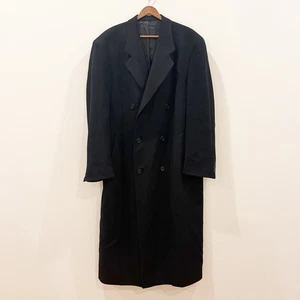 Abrigo largo de lana negro extra grande Saks Fifth Avenue Loro Piana para hombre - Imagen 1 de 15