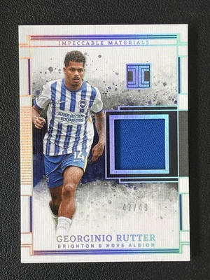Georginio Rutter 2024-25 Panini Impeccable EPL Impeccable Materials /49 #MA-GR - Image 1 of 2