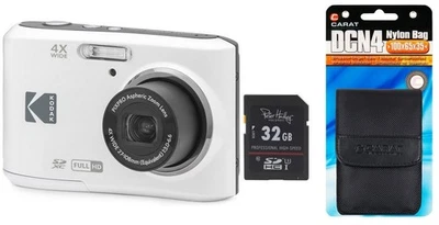 Kodak FZ45 Weiß inkl. Zubehörpaket: 32GB + Tasche  Digitalkamera 16 Megapixel - Bild 1 von 2