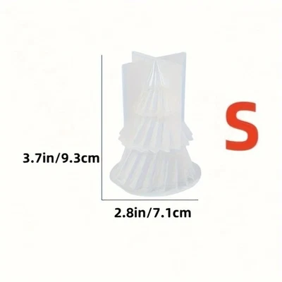 Molde de silicona para velas de árbol de Navidad hágalo usted mismo yeso cemento forma de árbol de Navidad sílice Foto 1 de 2