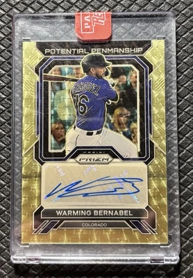 WARMING BERNABEL 2024 Prizm Gold Vinyl Superfractor 1/1 Rookie Auto Rockies RC - Image 1 of 2