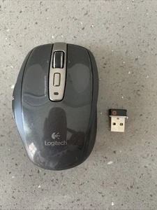 Logitech Anywhere MX Wireless Mouse - Black - Darkfield - with Dongle w case - Afbeelding 1 van 6