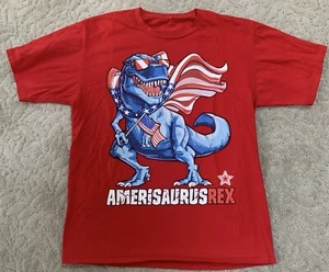 T-Rex Dinosaur Amerisaurus Rex Graphic Tee Unisex Red No Tag - Picture 1 of 4