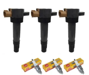 SUZUKI CARRY DA62T DA63T DA65T K6A Ignition Coil and plugs 3 Set TRUCK MINI NGK - Picture 1 of 2