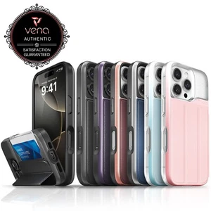 vCommute Leather Wallet Case for iPhone 16 Plus Pro Max 15 14 13 12 11 XS 8 7 6 - Picture 1 of 19