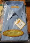New w Tags Creighton Mens Dress Uniform Shirt Short Sleeves XXL Sz 17.5 Blue