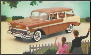 1956 Chevrolet BEL AIR Beauville Auto Postcard MINT Vintage Original Auto Adv - Picture 1 of 2