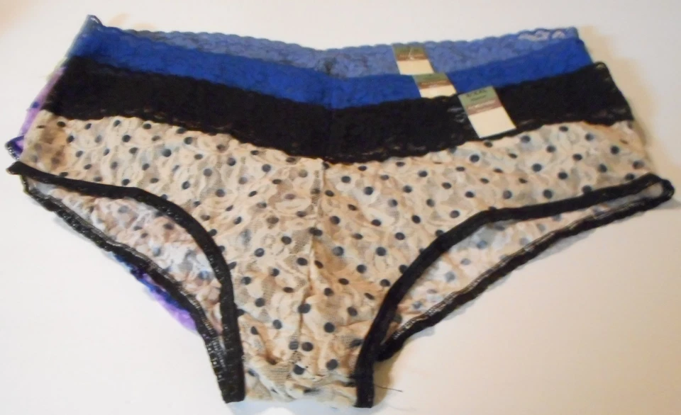 Ambrielle Bragas Hipster Para Mujer Encaje Transparente Lunares 9?XXL X 3 NUEVAS CON ETIQUETAS Foto 1 de 4
