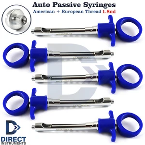5 Pieces Dental Anesthetic Syringes Auto Passive 1.8ml Self-Aspirating Cartridge - Picture 1 of 5