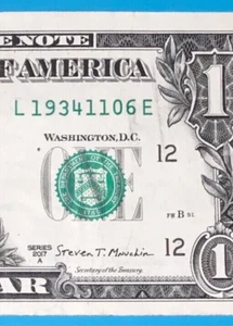 1934 November 6 : L 19341106 E $1 One Dollar Bill BIRTHDAY Note  - Picture 1 of 3