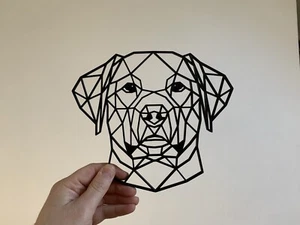 Geometric Labrador Retriever Dog Animal Wall Art Decor Hanging Decoration - Picture 1 of 2