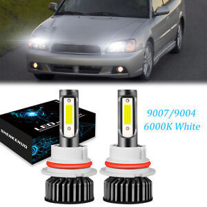 For Subaru Legacy 1998-1999 - 2X 9007 Front LED Headlight Bulb High/Low Beam F2