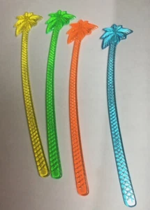 10 Palm Tree Swizzle sticks Stirrers Party Bar fun Drink  Beach theme - Picture 1 of 9