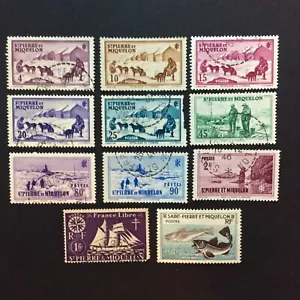 BroadviewStamps St. Pierre & Miquelon (SPM) lot. CTO, used, MNG. #179 damaged. - Picture 1 of 1