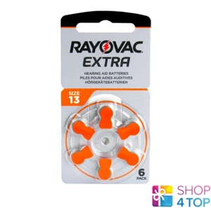 6 RAYOVAC EXTRA ADVANCED SIZE 13 MF PR48 HEARING AID BATTERIES 1.45V ZINC AIR - Picture 1 of 3