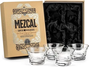 Glassique Cadeau Mezcal Copita Crystal Glasses - Set of 4 - 5 oz - Picture 1 of 7