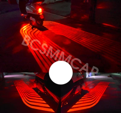 LED Projection Motorcycle Side Wings Lamp Welcome Light Ambient Taillight 1 Set - Image 1 of 4