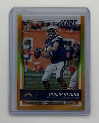 2016 Panini Score Phillip Rivers Chargers Gold Zone /99 # 260 - Image 1 of 2