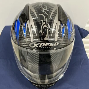 XPEED HELMETS XCF3000 QUEST BLUE Size M Full Face Carbon Snell Dot Approved - Picture 1 of 8