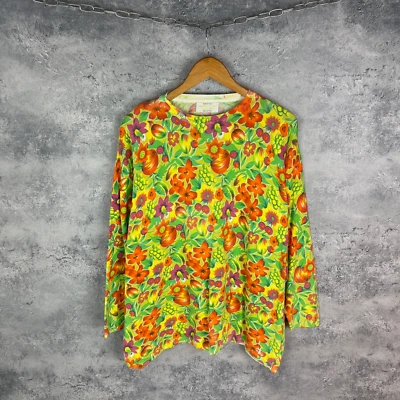 Camisa Fruta Floral Unida Colores de Benetton Italia Algodón M Arte De Colección Rara Foto 1 de 4