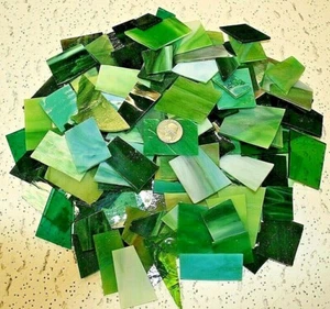3 Pfund Grünton gemischte Vorteilspackung - Buntglas / Mosaike  - Bild 1 von 1